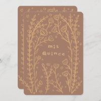 Quineañera 15th BDay Whimsical Floral Vines Custom