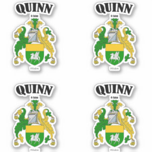 Quinn Crest Irish Translation & Meaning (x4)