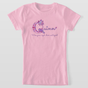 Quinn girls name & meaning Q monogram shirt