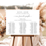 Quinn Minimal 3 Banquet Seating Chart Foam Board<br><div class="desc">This seating chart poster features a modern minimalist design and 3 tables plus a bridal table layout. The script text heading is an image that cannot be edited. The heading image can be resized to fit any poster size. All of the other text is fully editable. For more advanced customisation...</div>