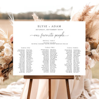 Quinn Minimal 3 Banquet Seating Chart Foam Board