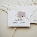 Quinn - Moveable Heart Blush Alaska Map Save Date Postcard<br><div class="desc">This travel themed save the date features a blush Alaska map and postcard backing. Easily change the colour of the map and move the heart around to highlight your destination.</div>