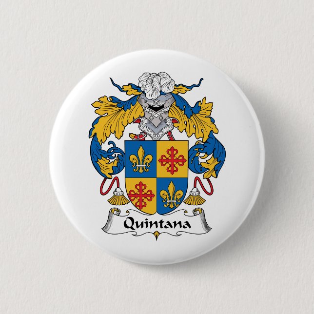 Quintana Family Crest 6 Cm Round Badge (Front)