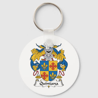 Quintana Family Crest Key Ring