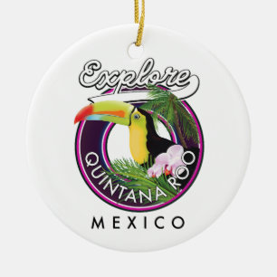 Quintana Roo holbox beach mexico. Ceramic Tree Decoration