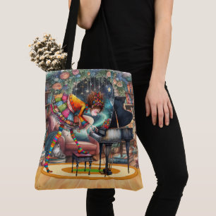 Quintessentially Quirky Piano Tote - SEE BACK!