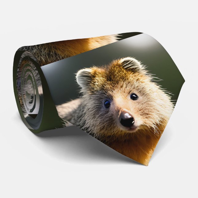 Quintin The Ginger Quokka, Neck Tie (Rolled)