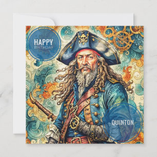 QUINTON ~ Birthday Card ~ Pirate ~