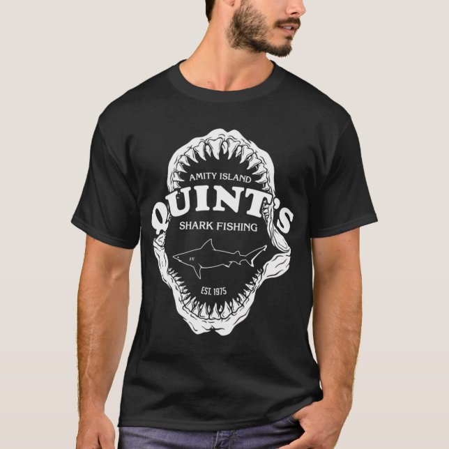 Quints Shark Fishing - Jaws T-Shirt (Front)