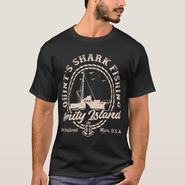Quint's Shark Fishing (Universal Â© UCS LLC) T-Shirt (Front)