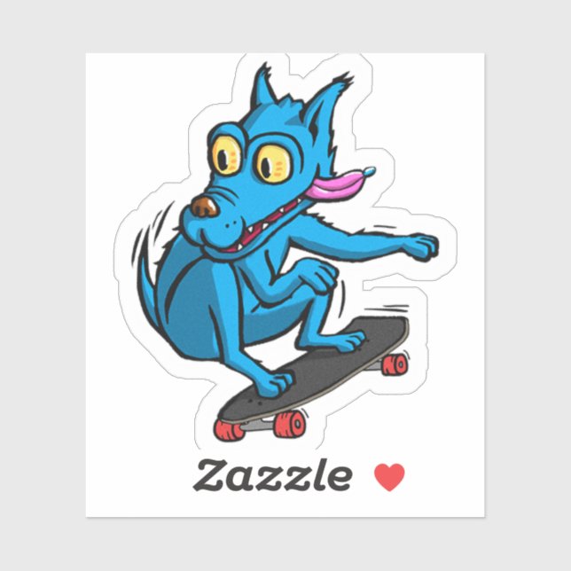 Quircky the blue dog skater (Sheet)