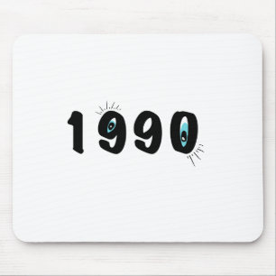 Quirky 1990 Eye Graphic Mouse Pad   Artistic 90s B