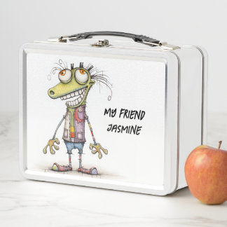 Quirky Alligator  Metal Lunch Box