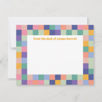 Quirky and Fun Colourful Chequerboard Grid