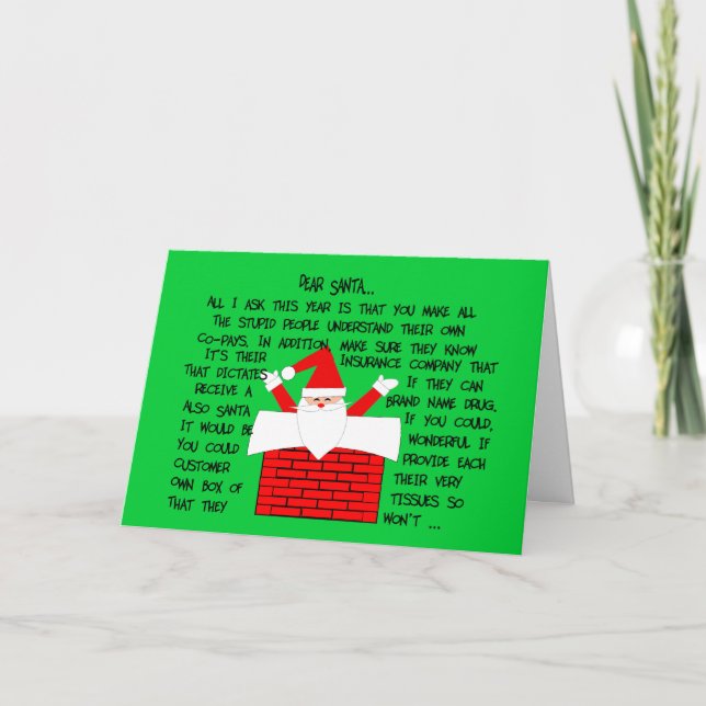 Quirky and Funny Pharmacist Christmas Cards (Front)