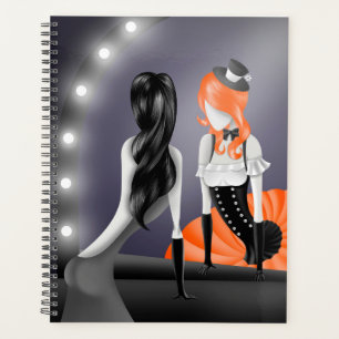 Quirky Ballerina & Dancer refection Orange Planner
