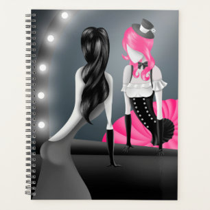 Quirky Ballerina & Dancer refection Pink Planner