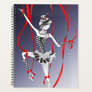 Quirky Ballerina Puppet Red Ribbons Planner