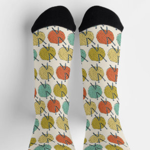 Quirky Balls of Wool Pattern Socks