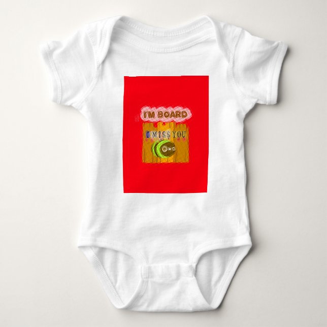 Quirky Bee Art Print Baby Bodysuit (Front)