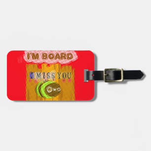 Quirky Bee Art Print Luggage Tag