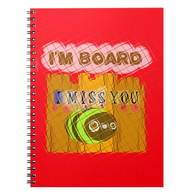 Quirky Bee Art Print Spiral Notebook (Front)