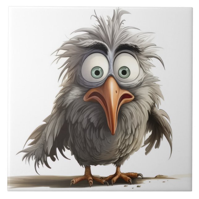 Quirky bird background tile (Front)