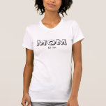 Quirky Black Retro Lettering Established Mum T-Shirt<br><div class="desc">Celebrate the year she became Mum with this Quirky Black Retro Lettering Established Mum T-Shirt featuring bold comic book style lettering on a crisp white Bella Canvas tee. Perfect for the mum who grew up loving comics and comic books and still loves that nostalgic vintage vibe. Easily customise the "Established"...</div>
