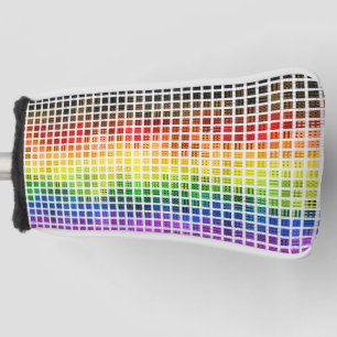 Quirky Boho Plaid Colorful Gay Rainbow Pride Flag Golf Head Cover
