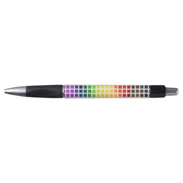 Quirky Boho Plaid Colourful Gay Rainbow Pride Flag (Front)