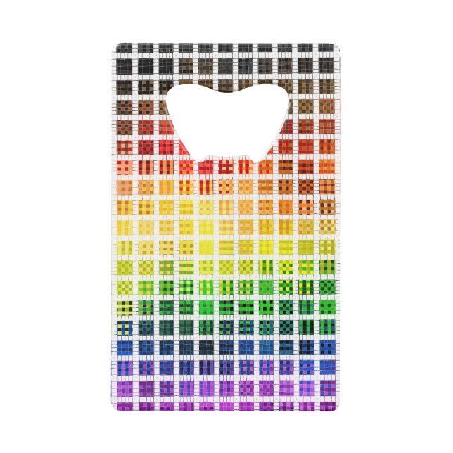 Quirky Boho Plaid Colourful Gay Rainbow Pride Flag (Front)