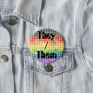Quirky Boho Plaid Colourful Gay Rainbow Pride Flag 7.5 Cm Round Badge