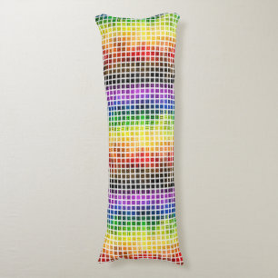 Quirky Boho Plaid Colourful Gay Rainbow Pride Flag Body Cushion