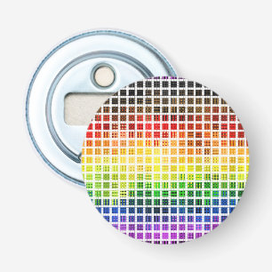 Quirky Boho Plaid Colourful Gay Rainbow Pride Flag Bottle Opener
