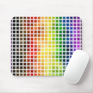 Quirky Boho Plaid Colourful Gay Rainbow Pride Flag Mouse Pad