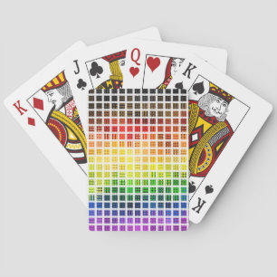Quirky Boho Plaid Colourful Gay Rainbow Pride Flag Playing Cards