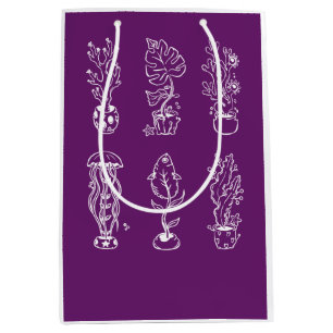Quirky botanical medium gift bag