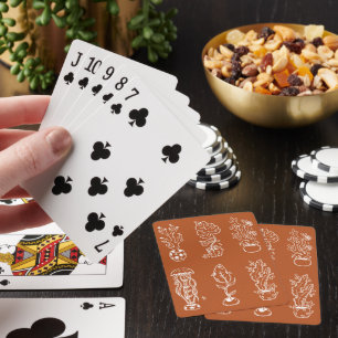 Quirky botanical playing cards
