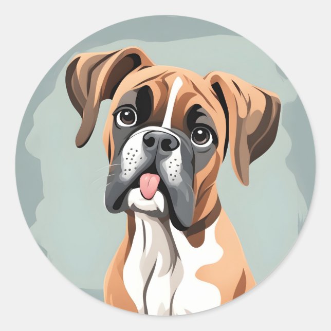 Quirky Boxer Sticker (Front)