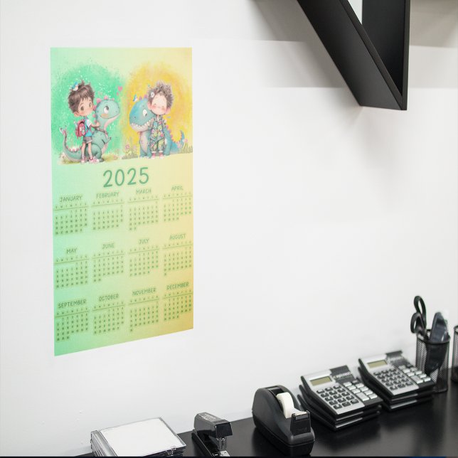 Quirky Boy & Dinosaur Cartoon  Poster (Quirky Boy & Dinosaur Cartoon Poster)