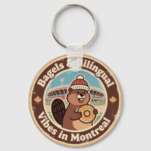 Quirky Canadian Montreal Vibes Key Ring