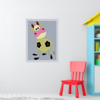 Quirky Cartoon Cow Fun Farm Animal 