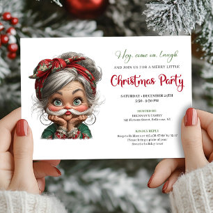 Quirky Cartoon Granny Happy Xmas Event Invitation