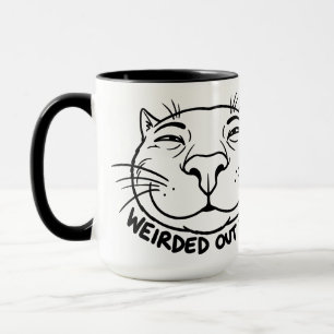 Quirky Cat Humor Close Up Weirded Out Yet Mug