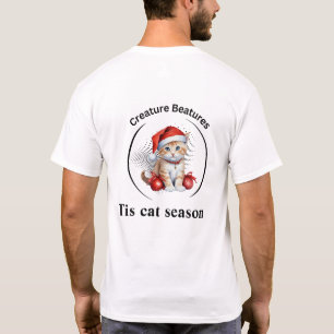 quirky cat in christmas disguise Funny Sarcasm T-Shirt