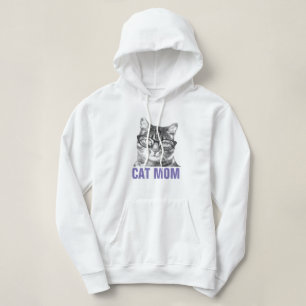 Quirky CAT MOM hoodie for women