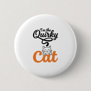 Quirky Cat Vintage Engraving Cat Lover Design_1 6 Cm Round Badge