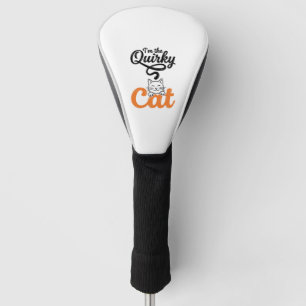 Quirky Cat Vintage Engraving Cat Lover Design_1 Golf Head Cover