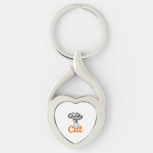 Quirky Cat Vintage Engraving Cat Lover Design_1 Key Ring