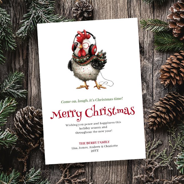 Quirky Chickens Holiday Greeting Card Printable (Quirky Chickens Holiday Greeting Card Printable)